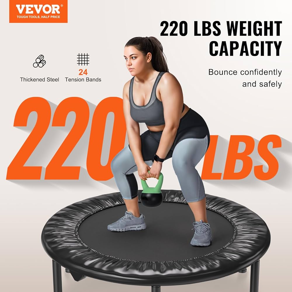 Amazon.com: VEVOR Foldable Mini Trampoline, 36 Inch Fitness